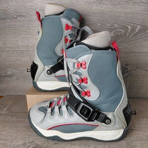 Men's Gray and Red Snowboard Boots